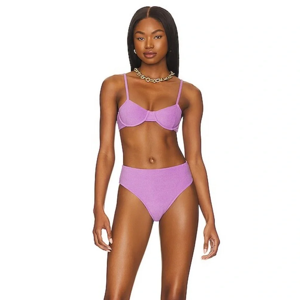 Faithful The Brand Maxime Bikini Top in Grape - Picture 4 of 5